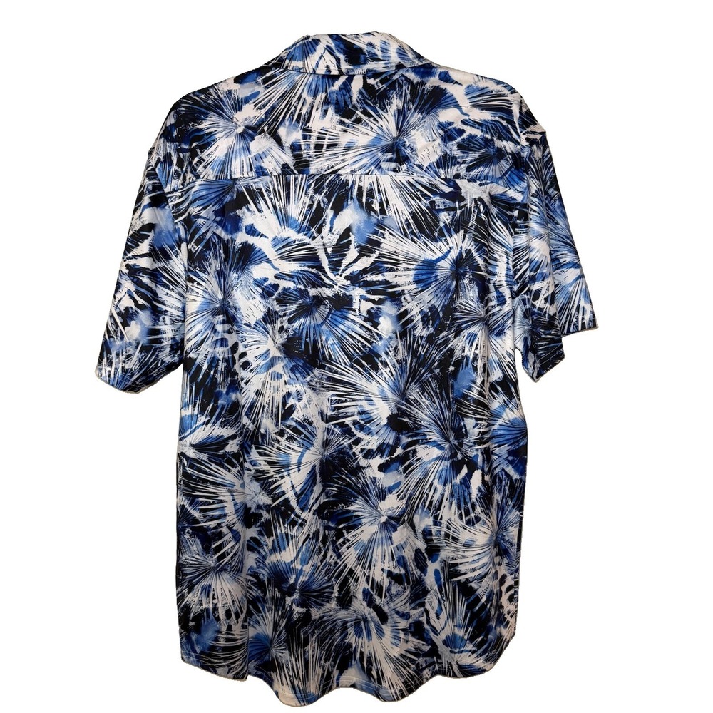 Robert Graham Donato Performance Blue Button Up Short Sleeves Shirt Small NWT - Picture 4 of 5